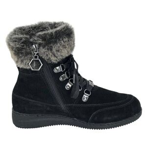 NIB Khombu Farros Black Leather Ankle Boot - Sz 7